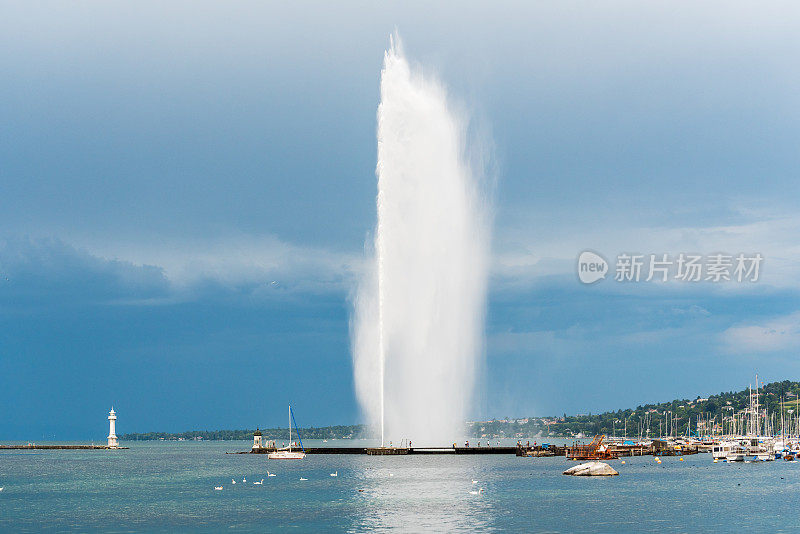 Jet d'eau，瑞士日内瓦